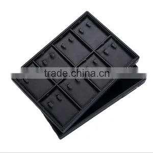 Chinese Factories Wholesale Custom Luxury Leather Eight Earrings Box, Black Beautiful Display Box thumbnail-1