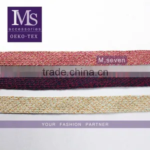 High Quality 2.2 cm Width Muti-colors Yarn Dyed Polyester Twill Tape Wholesale thumbnail-1