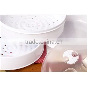 2 Tier Microwave Chinese Rice Noodle Portable Bun Vegetable Food Steamer thumbnail-5