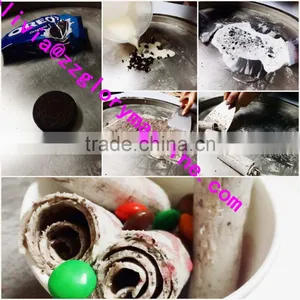 Thailand Roll Fried Ice Cream Machine/double Pan Cold Plate for Ice Cream thumbnail-2