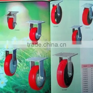 Manufacturer's High Quality Trundles 3''-12'' Rigid Caster Rubber Caster Wheel for Hand Carts Truckle of Platform Trolley thumbnail-1