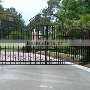 Aluminum/ Used Metal Iron Garden Sliding Door Gate Design thumbnail-5