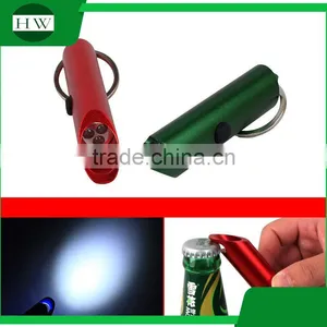 3 LED Bottle Opener Keychain With Light Torch Led Light Opener Mini Aluminum Keyring Flashlight thumbnail-3