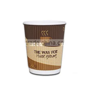 Doubled-walled Kraft Paper Material Insulated Disposable Coffee Cups thumbnail-4