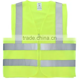 High Visibility Neon Green Safety Vest With Reflective Strips and Mesh Fabric and Pockets, ANSI/ISEA Standard | Size L thumbnail-4