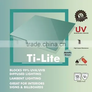Opaque Lower Temp Plastic Polycarbonate Solid Flat Sheet (Ti-Lite Metallic Green Solid Flat) thumbnail-1