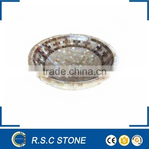 Inlay Marble Shell Mosaic Sink thumbnail-1