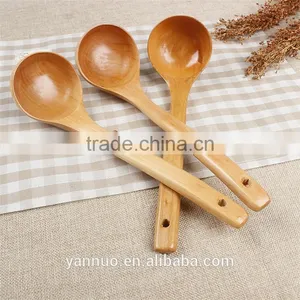 Chinese Natural Wood Soup Spoon, Green Wooden Spoon for Custom Printed Kitchen thumbnail-4