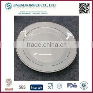 Wholesale Ceramic Tapas Plates With Double Gold Rim thumbnail-1