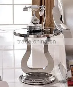 D001 Space Saving Furniture Low Stainless Steel Side Table thumbnail-3