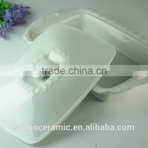 Stock White Porcelain Ceramic Soup Bowl With Lid and Handle thumbnail-1