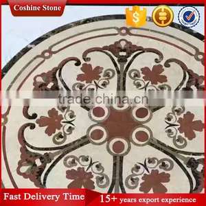 Round Flower Natural Marble Water Jet Inlay Flooring Design thumbnail-2