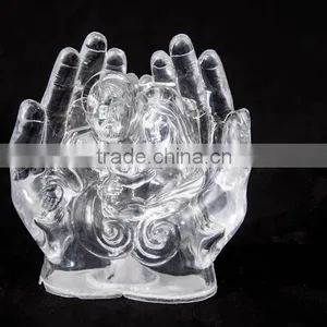 Clear Plastic LED Lighting Religious Taoism The Holy Father the Virgin Mary Christ Child thumbnail-1