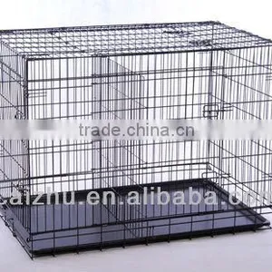 Double Door Dog Crates and Cages Stainless Kennel thumbnail-1