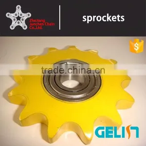 OEM Customized Hardened Teeth High Speed Roller Chain Ball Bearing Idler Sprocket thumbnail-1