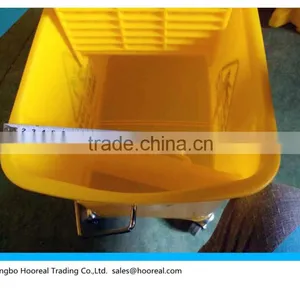 Heavy Duty Commercial Plastic Mop Bucket 20L W/ Wringer, Yellow - Commercial Grade For Hotel/Houstital/Housekeeping Cleaning thumbnail-5
