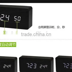 Creative LED Wood Clock;led Digital Clock;wood Carving Clock thumbnail-4