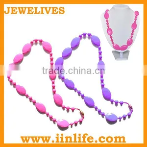 Colorful Large Elegant Silicone Chew Beads Necklace thumbnail-1
