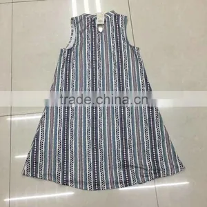 Women Fashion Sleeveless Stripe Full Print Flare Dress thumbnail-5