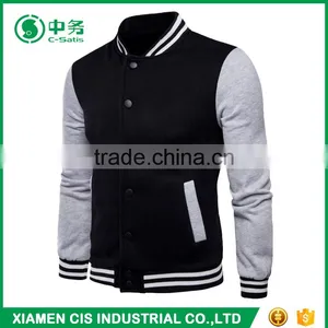 New Pattern Custom Logo Sailor Collar Couple Unisex Cotton Fleece Varsity Jacket thumbnail-2
