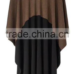 Womens Wool Poncho and Shawls Knit Poncho Sweater for Women thumbnail-5