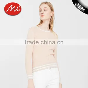 Ladies Branded Stylish Tight Thin Pullover Sweater From Shantou OEM Factory thumbnail-1