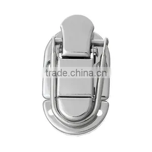 Oval Silver Tone Jewelry Case Boxes Making Lock Latch thumbnail-1