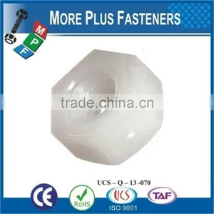 Made in Taiwan Black Metric Nylon Hex Natural Finsh Jam Plastic Hex Nut thumbnail-4