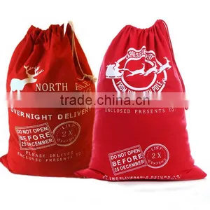 Wholesale Personalised Christmas Canvas Santa Sack With Drawing in Stock thumbnail-3