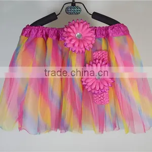 Cheap Rainbow Ballet Tutu Pettiskirt Girls Skirt thumbnail-1