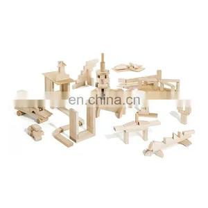 Early Educational Kids Learning Wooden Montessori Building Blocks Set thumbnail-5