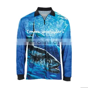 OEM Round Neck Fishing Shirts&polyester Fishing Shirt&quick Dry Fishing Shirts thumbnail-1