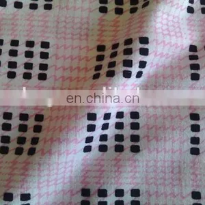 Shaoxing Winfar Fashionable Knitting Rayon Spandex Gird Print Lycra Fabric thumbnail-2