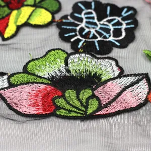 Dot Com Multi-color Embroidered Lace Fabric With Special Pattern for Dress thumbnail-3