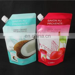 Environmental Protection Stand up Food Grade Plastic Reusable Squeeze Spout Pouch For Juice/Milk thumbnail-4