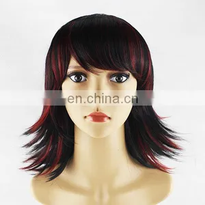 2014 Hot Sale Mixed Color Short Style Synthetic Wig With Bangs thumbnail-1