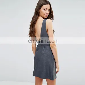 Latest Dress Design Fashion Girls Short Frocks Open Breast Sexy Women Dress thumbnail-2