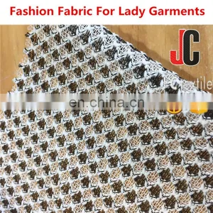 K13045 Shaoxing New Fashion Polyester Hacci Knitted Sweater Fabric Textiles thumbnail-3