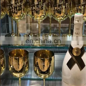 Golden Acrylic/Plastic Moet Champagne Glasses thumbnail-3