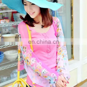 2015 Fashion Design Polyester Chiffon Summer Car Raglan Sleeves Accessories(PP620BL-P) thumbnail-3