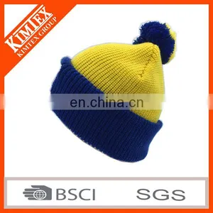 2017 Custom Colorful Pom Pom Knit Hat With Ball Top thumbnail-4