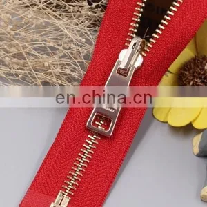 Hot Sale Teeth Open-end Colorful Metal Zippers Custom Fashion Zipper for Clothes Accessories thumbnail-3