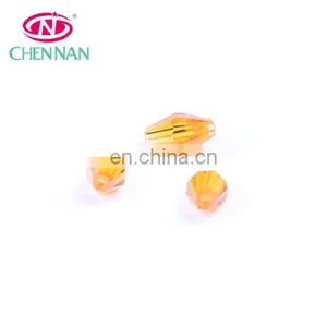 Pujiang Wholesale High Grade Artificial Crystal Transparent Bicone Beads With High Quality Orange 3*6 mm Beads for Jewelry thumbnail-1