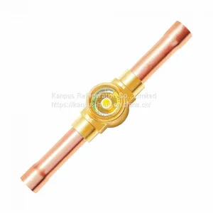 Refrigeration Solder Sight Glass, Brass Moisture Indicator thumbnail-1