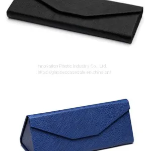Fashionable Folding Sunglasses Case; Simple and Vintage Triangle Sunglasses Holder thumbnail-5