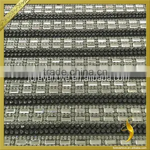 Hot Fix Rhinestone Sheet Diamond Crystal Embellishments Mesh Rhinestone Shoe Applique FRM-207 thumbnail-3