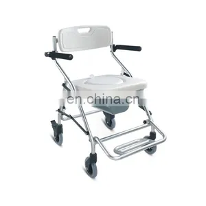 Foldable Commode Toilet Wheel Chair With Used in Hospital or Homecare thumbnail-1