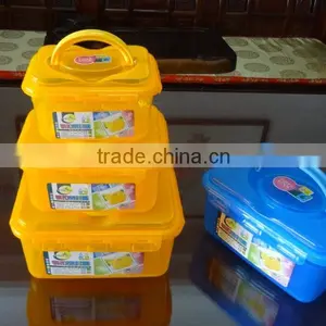 3pk Super Lock Plastic Storage Box, Storage Container, Storage Bin Set With Handles thumbnail-2
