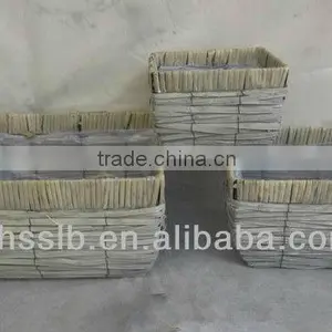 2013 Antique Color Woven Willow Garden Decoration Flowerpot thumbnail-2