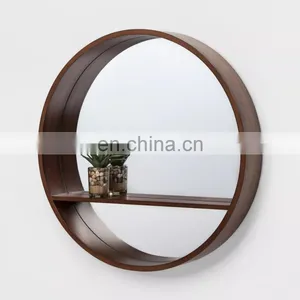 Decorative Round Moon Mirror With Shelf for Home Wall Hanging thumbnail-5